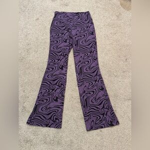 Nightmare Before Christmas Juniors Purple Black Lounge Pants Size Large Zero Dog